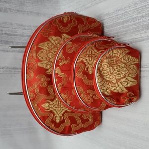 4pc Brocade  Cosmetic Bags Embroidered Coin Purses